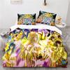 Cartoon 3d Saint Seiya Printed Bedding Set Anime Duvet Cover Pillowcase Adult Kids Comforter Cover Set Twin Full Queen King Size