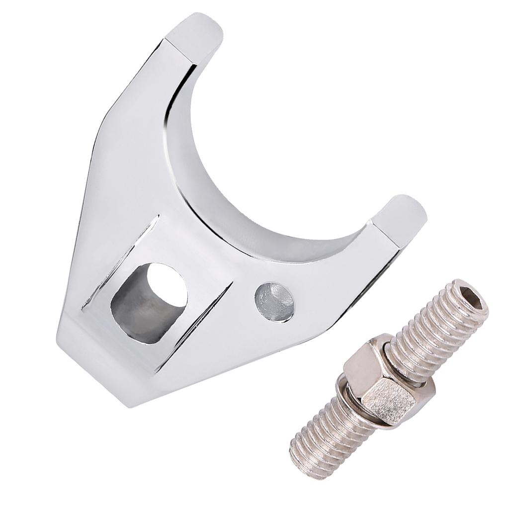 Chrome Billet Aluminum Distributor Clamp Hold Down with Screw Replacement for Chevy SBC BBC SB BB HEI Electronic