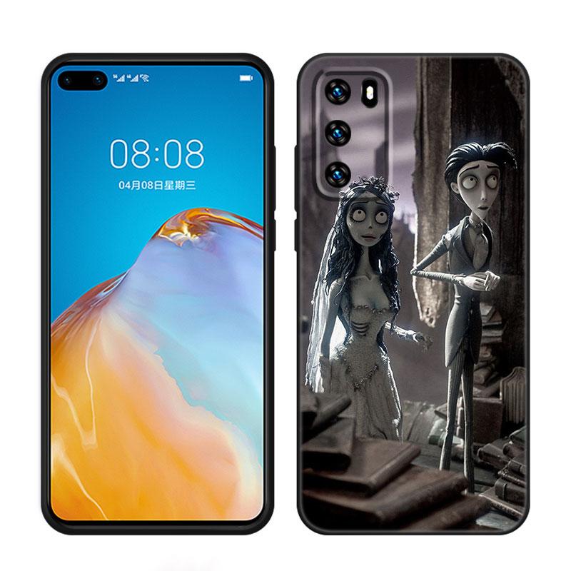 The Corpse Bride Black Silicone Phone Case For Huawei P10 P20 P30 P40 Lite P50 P60 Art P50E P Smart Z 2018 2020 2021 Pro 2019