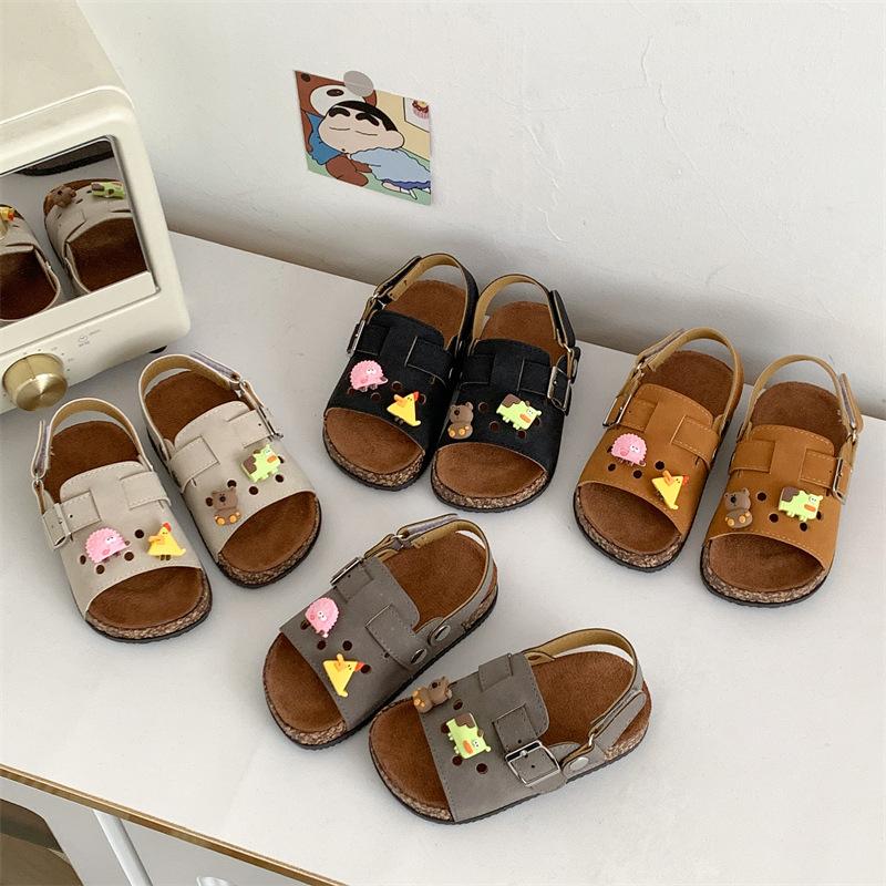 Fashion Girls Shoes Summer New Kids Flat Sandals Comfort Non Slip Boys' Shoes Soft Soled Child Beach Shoes Simple Girls' Sandals
