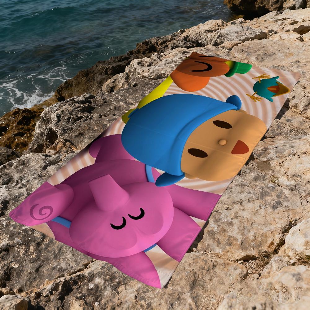 Cute P-P-pocoyo-o Cartoon Towel Beach Quick Dry Soft Pool Towels Gift for Travel Gym Shower Camping Sports