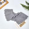 Detachable Fake Collar Hollow Knitted Shawl Collar Accessory New Drawstring Sweater Collar  Winter