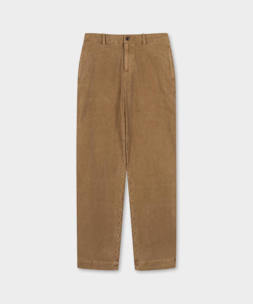 BROOKS BROTHERS Wide Fit Corduroy Garment Dyed Chino Pants (Brown) (Bbpcmnf405)