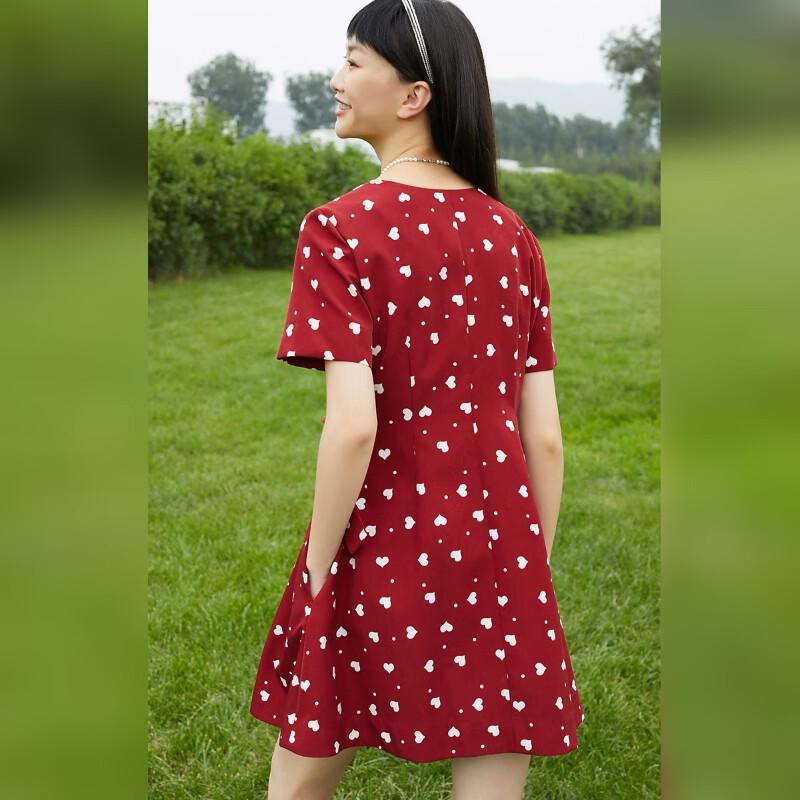 

VEROMODA 2023 Летнее Винтажное Платье с Коротким Рукавом во Французском Стиле S