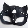 Half Face Cat Cosplay Mask Female Leather Mask Eye Cosplay Halloween Party PU Half Face Mask Adult Game Supplies Adult Game
