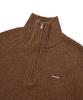 COVERNAT Authentic Wappen Half Zip Knit Brown
