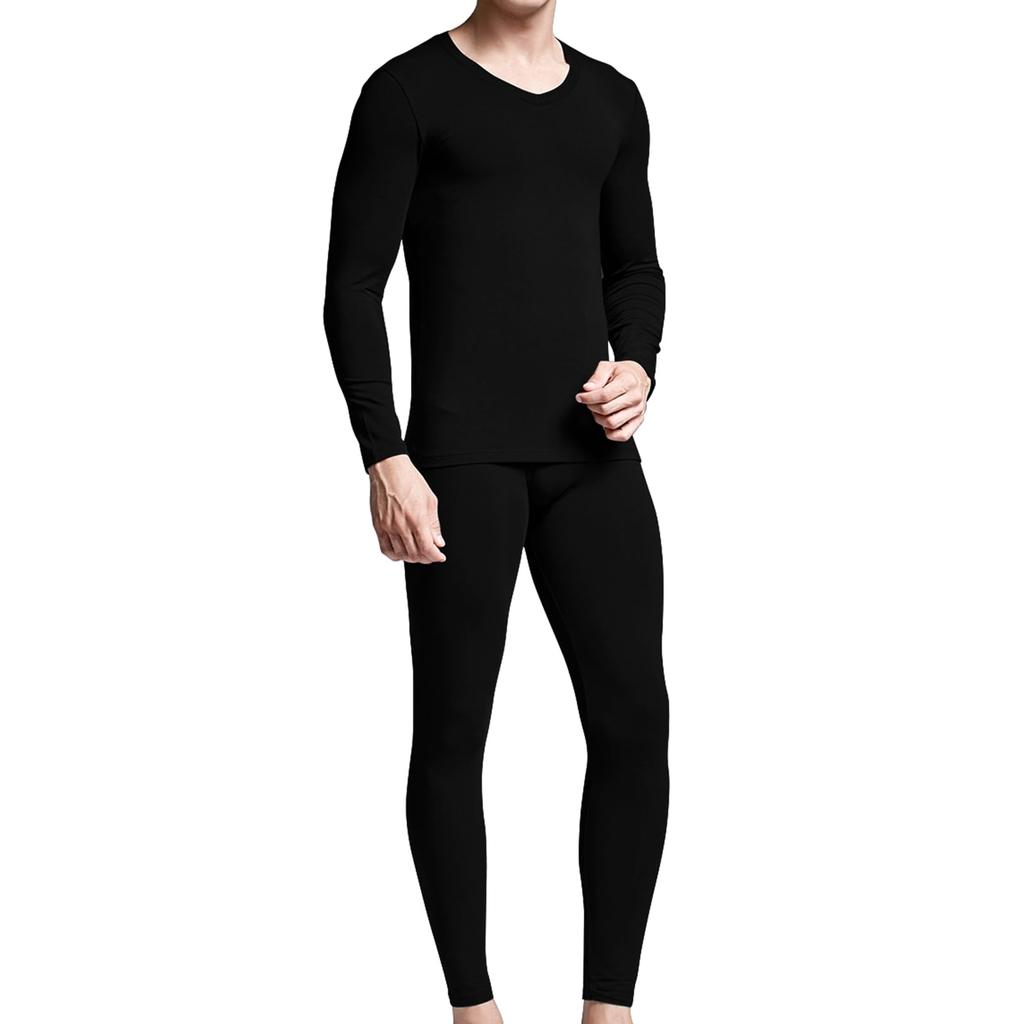 HACAI Innerwear Set with Long Warm and Cold Weather Underwear for Breathable Men's Tights, Innerwear, Winter, Open-Front, Thin,
