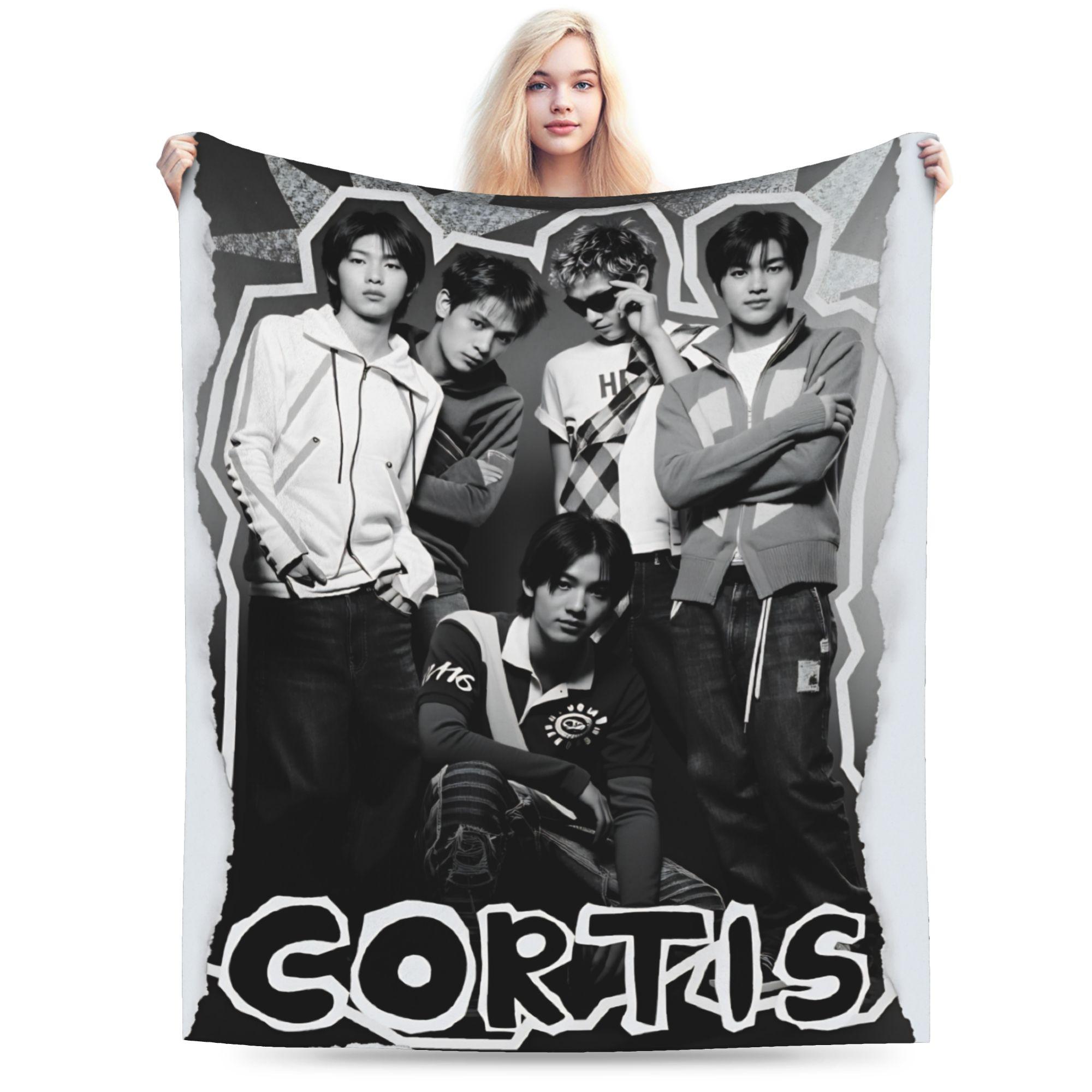 

Warm Soft Blanket Girls Boys Travel Kpop Group CORTIS Throw Blanket Flannel Bedspread For Couch Chair Novelty Sofa Bed Cover 30x40in