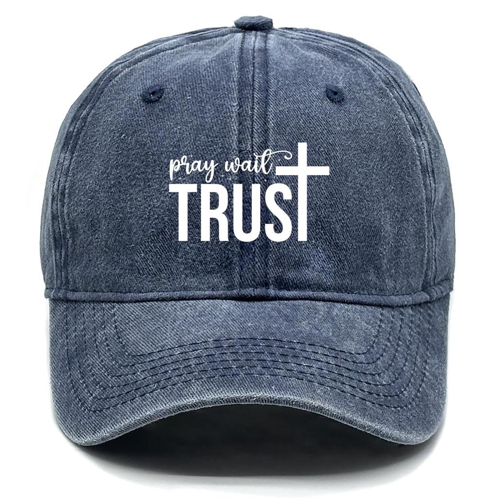 TRUST" Cross Print Snapback Baseball Cap, Sports Hat Simple Casual Solid Color Fit Adjustable Sun Hat