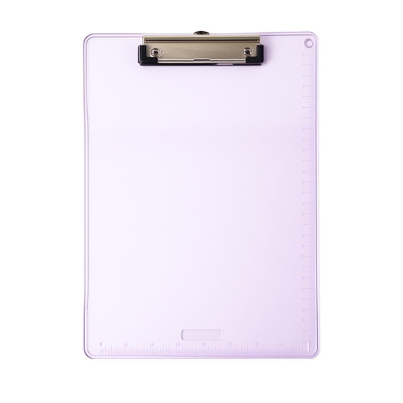 

Clear Plastic Clipboard with Low Profile Metal Clip, 12.5 x 9 Inch Letter Size - Durable Office and School Supply