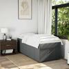 Box Spring Bed with Mattress Dark Gray 100 X 200 Cm Fabric