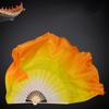 1Pc Professional 100% Real Silk Fan Veil Chinese Folk Art Silk Fan Belly Dance Props Fans Gradient White/Yellow/Orange