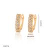 Gold Multi-Style Zircon Hoop Earrings for Women