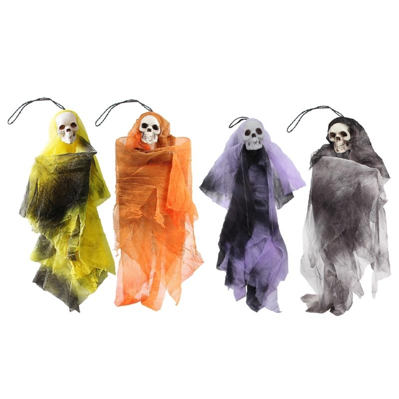 Scary Skeleton Ghost Ornament Bar Haunted House Hanging Pendant Halloween Decorations or Haunted House Displays