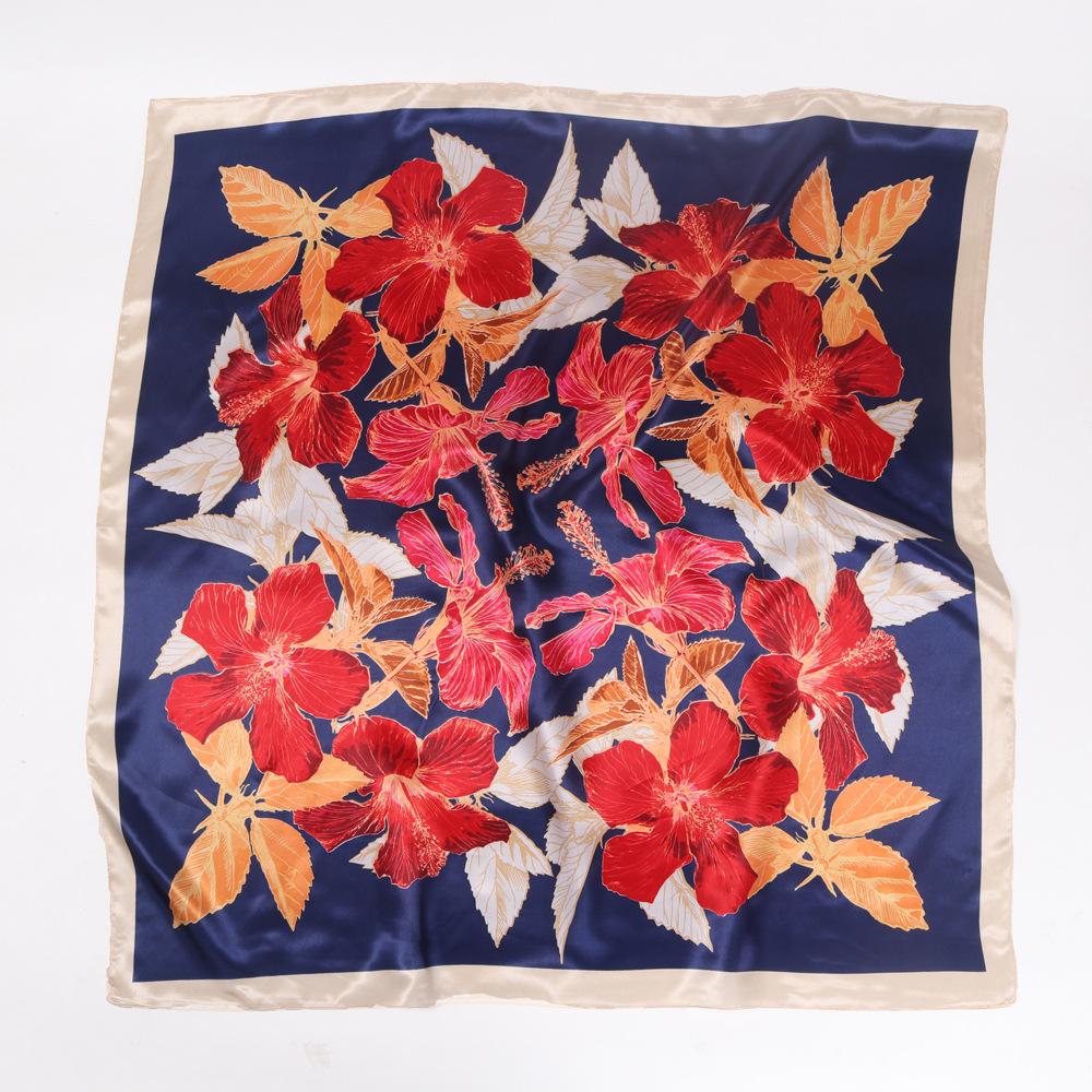 

Высококачественные роскошные шелковые шарфы, повязка на голову, шарфы, шейный шарф для женщин, шелковый шарф с цепочкой, женская декоративная шаль 90*90cm