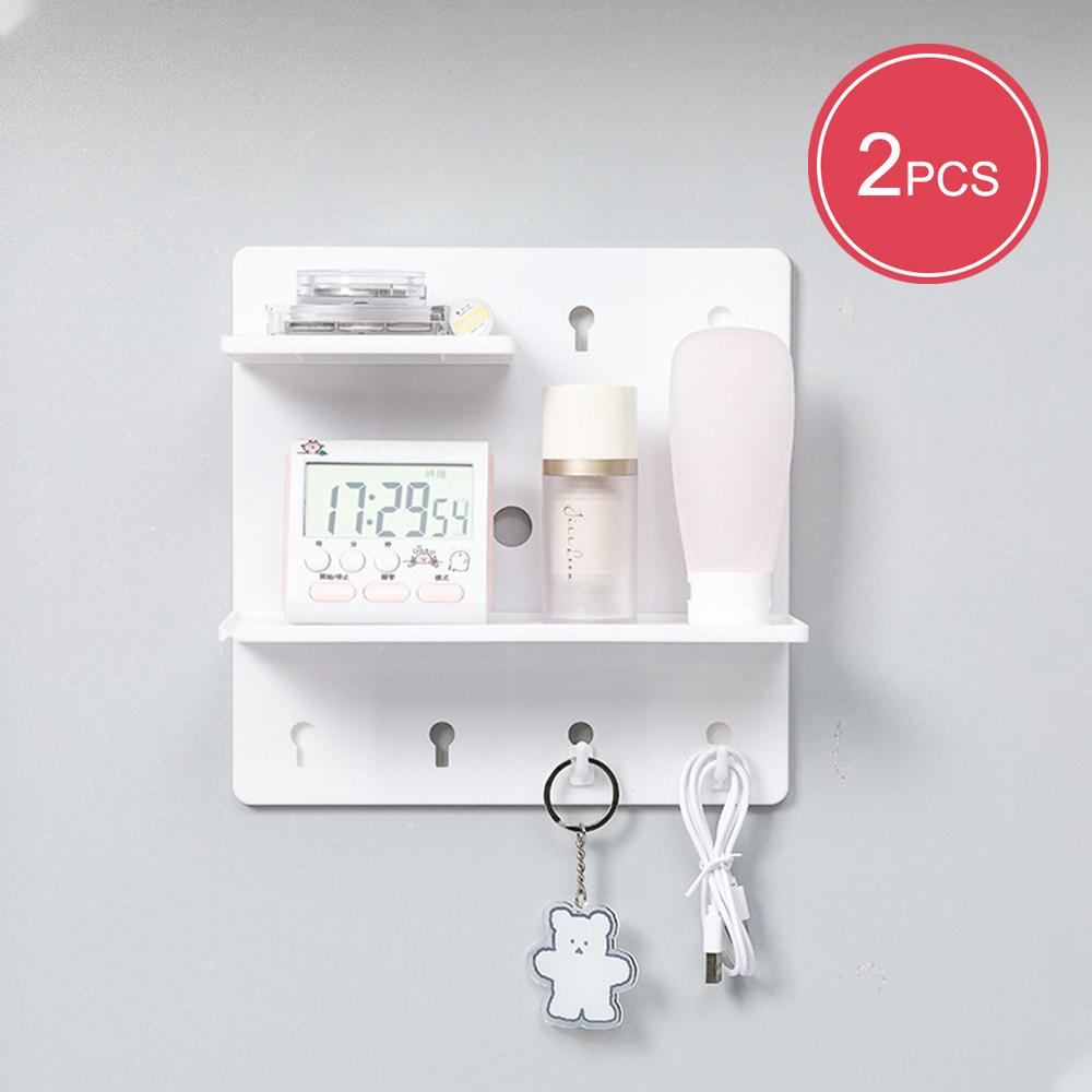 1PC/2PCS/4PCS Wall Perforation-free Plastic Shelving Bathroom Wall Wall Hanging Student Bedroom Dormitory Headboard Hole