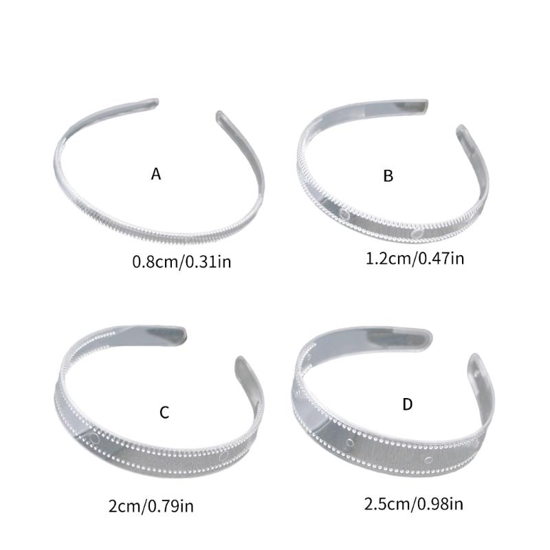 Plain Headbands Toothed Hair Hoop Headbands Clear Plastic Hair Hoop 8mm/12mm/20mm/25mm Plain Headbands Toothed Comb