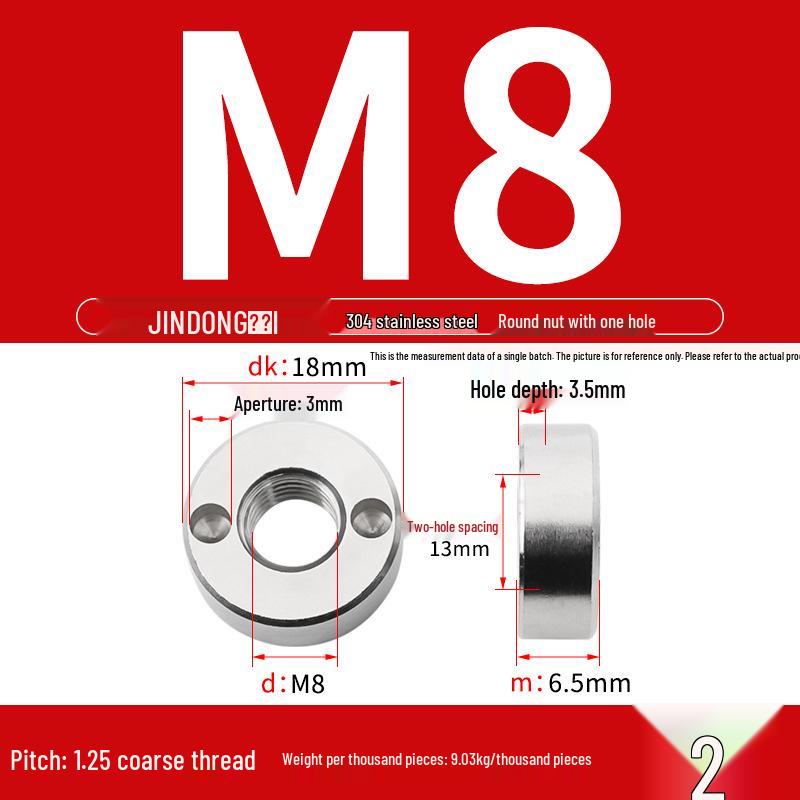 304 Stainless Steel Round End Cap Nut, GB815, Sizes M4-M10.