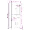 Highboard Sonoma Oak 69.5 x 34 x 180 cm Particleboard