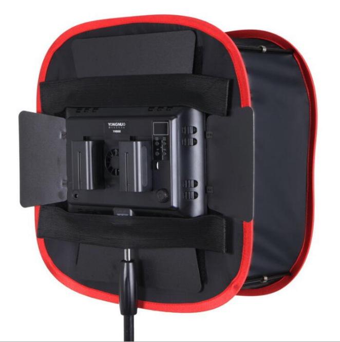 LED Softbox with Red/Black Honeycomb Edge for Portrait Photography