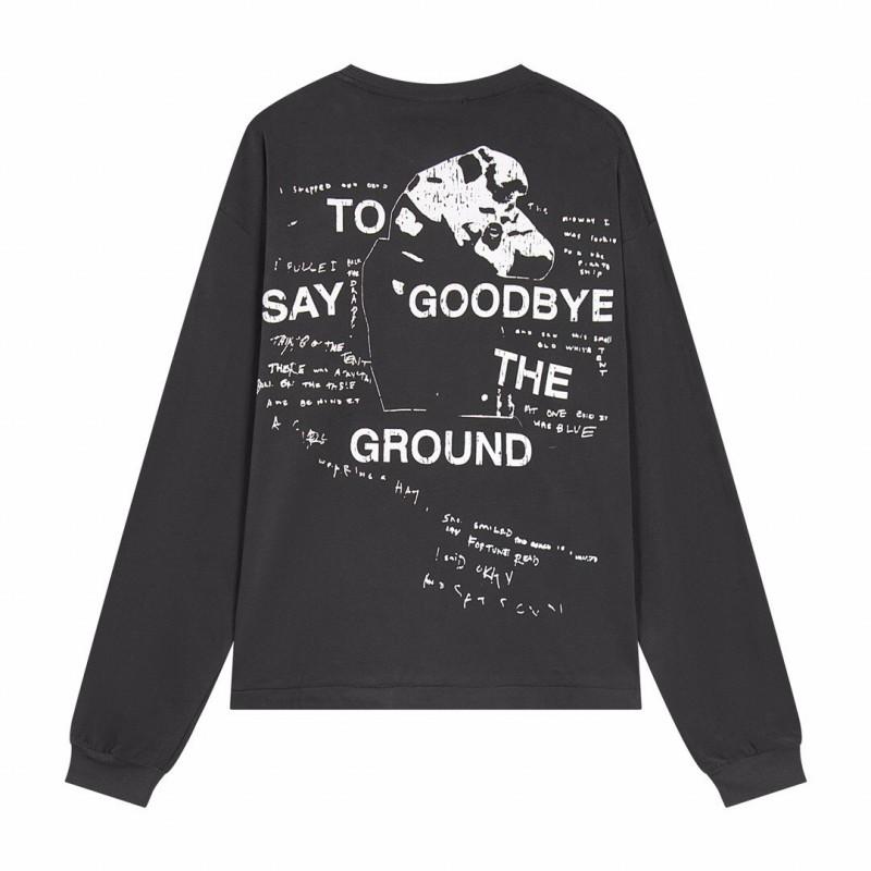 Unisex Oversized Hoodie With Distressed Washed Print Streetwear Cotton Sweatshirt Fall