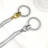 Creative Fashion Trend Round Cable Twisted Circle Pendant Stainless Steel Women's Versatile Clothing Necklace