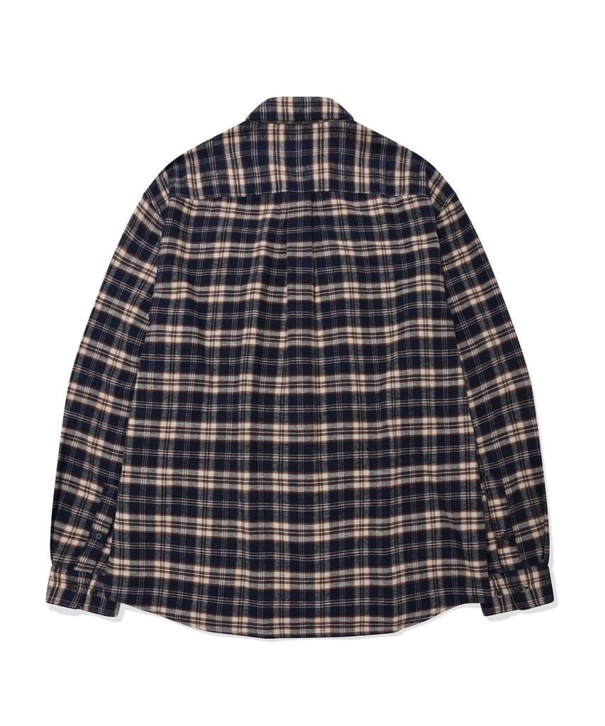 WACKY WILLY Flannel Big Check Shirt Dark Blue