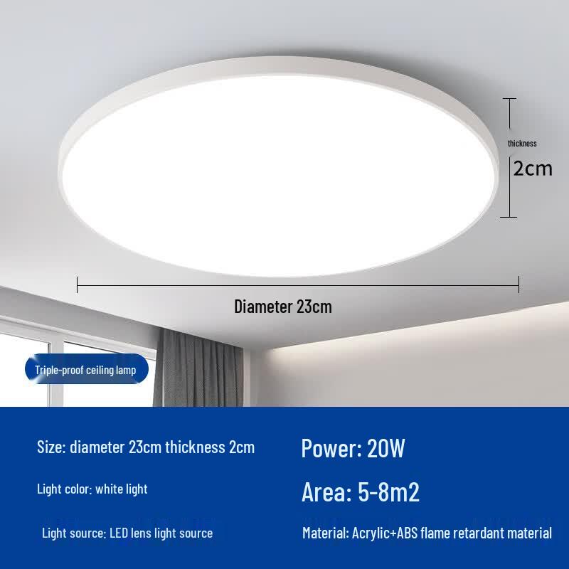 Fengzhi Ultra-thin Round LED Three-Proof Ceiling Light