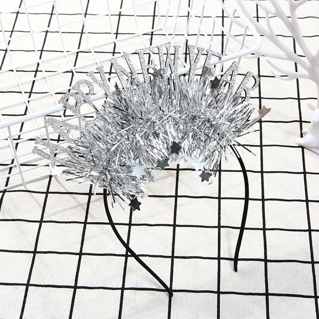 New Year Party Cool Costume Headband Christmas Headwear Photo Props Tinsel Karaoke Party Headwear Cosplay Accessories
