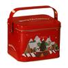 Durable Tin Christmas Gift Box Circular Design For Holiday Parties Home Storage And Personalized DIY Decorations