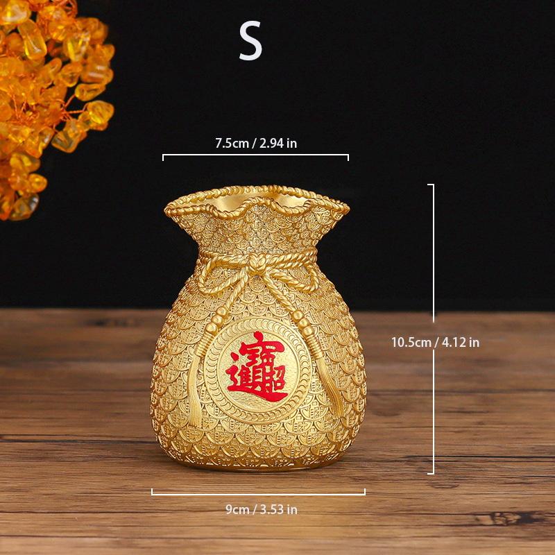 

Копилка из смоляного мешка для благословения, шкатулка для хранения золотых монет, подходит для украшения дома, копилка для монет, лучший подарок