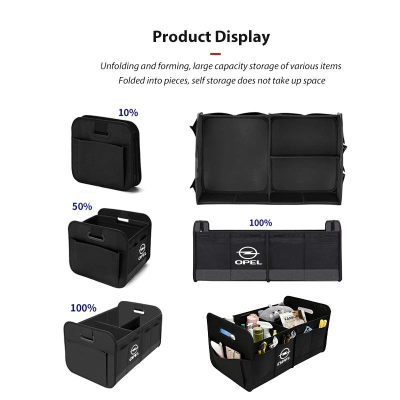 Car Trunk Storage Organizer Collapsible Toy Food Cargo Container For Opel Astra G H J K F Corsa D Zafira B Insignia Mokka Regal