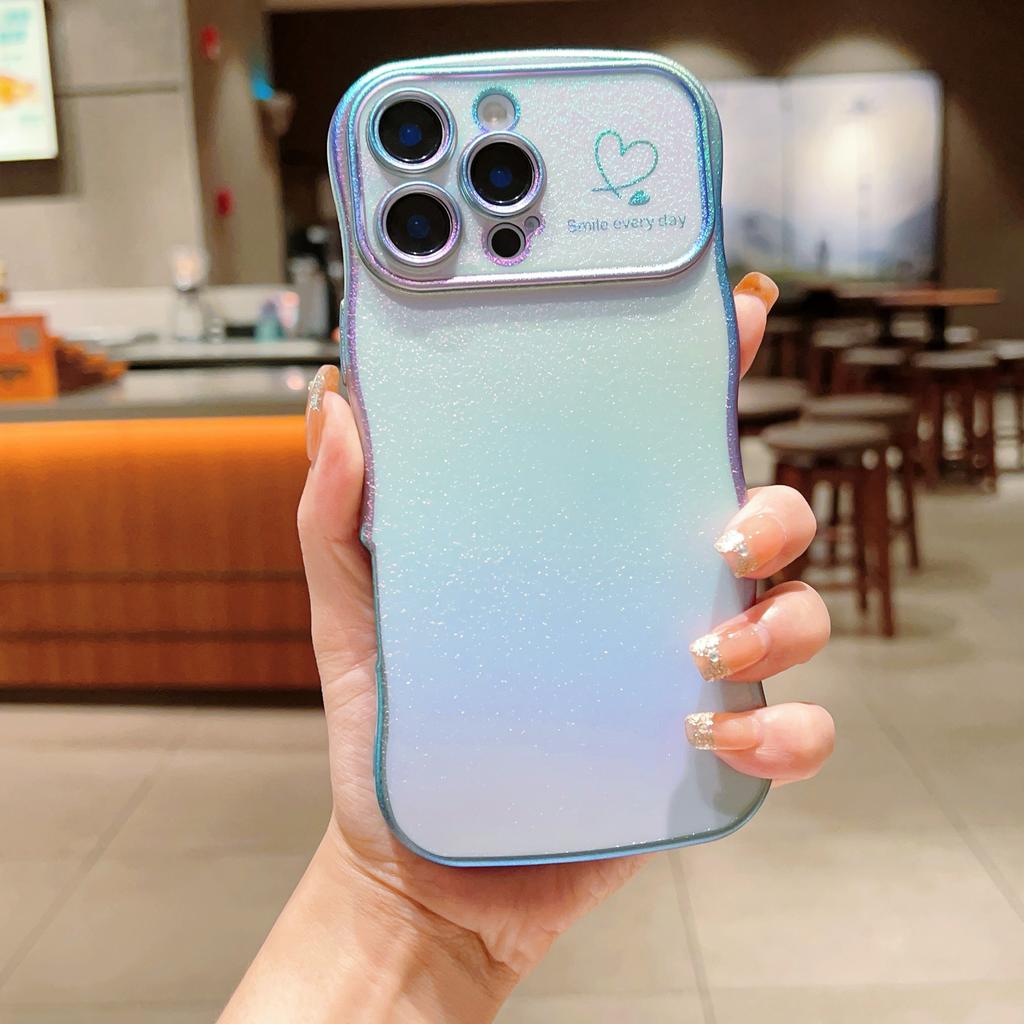 For IPhone17Promax Silk Colorful Mobile Phone Case for Apple 16 Electroplating 15 Love Big Wave 14 Soft Shell