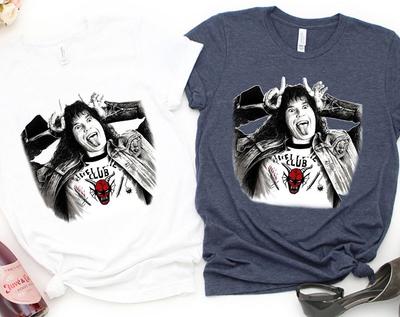 Eddie Hell Club Stranger Munson Maglietta Unisex ST4 Fans, Maglietta Divertente Maglietta Classica