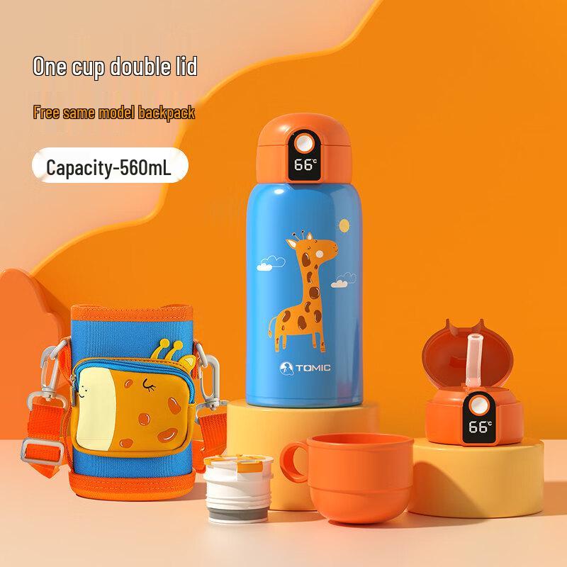 TOMIC Smart Kids 316SS Thermos with Touch Screen & Straw