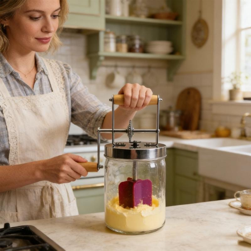 1L Fedele Combinatore Manuale per Burro Con Funzione di Sicurezza Perfetto Per gli Appassionati di Cucina Casalinga e Pasticceria