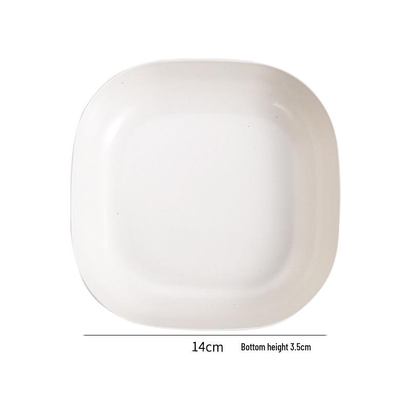 Creative Wheat Straw Japanese Tableware Set - Small Plates for Snacks, Nuts, Appetizers, Candy with Base