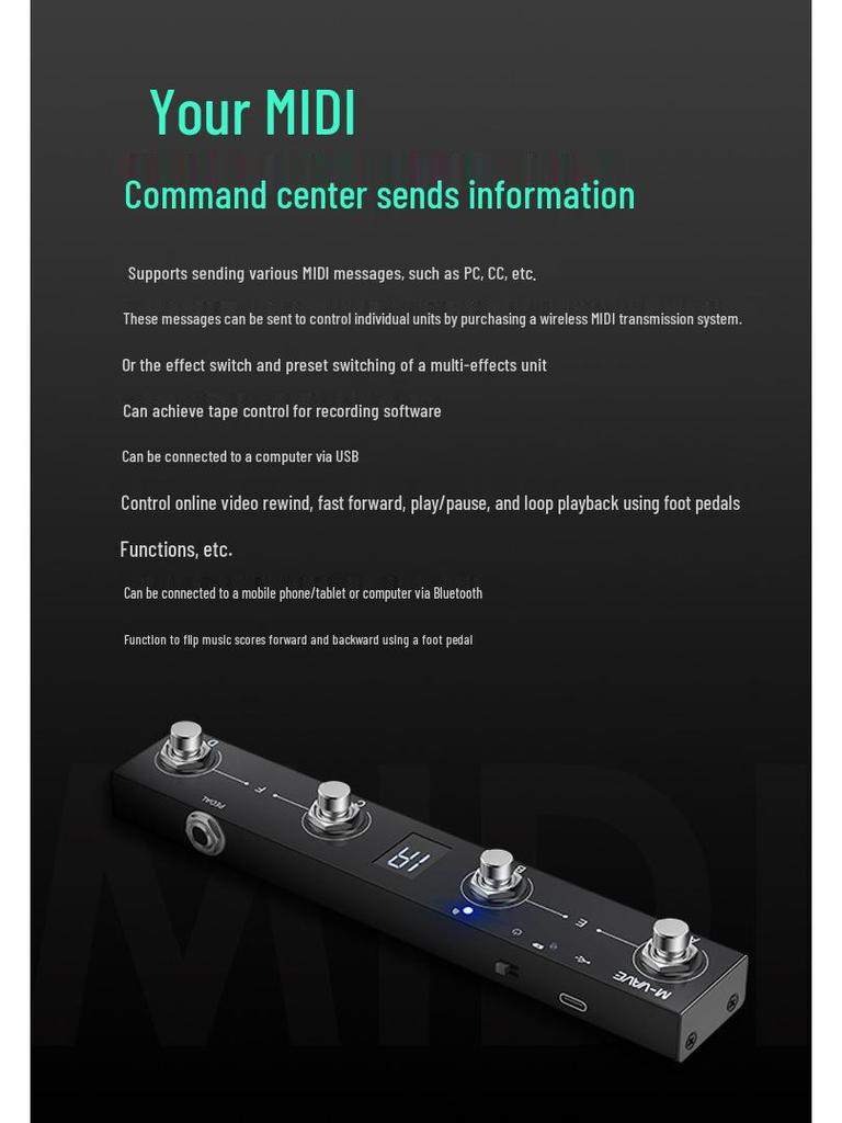 M-VAVE Chocolate MIDI Bluetooth Music Controller & Page Turner