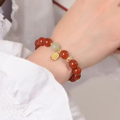 Hot Selliing 40/30/20Pcs Bracelets DIY Natural Stone 4/6/8mm Round Loose Beads For Jewelry Making Beads Red Carnelian Agate