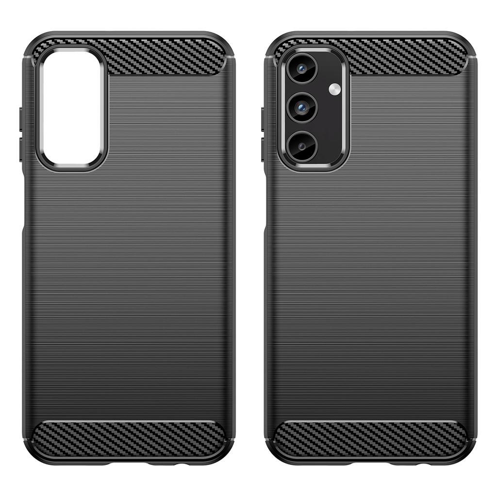 For Samsung Galaxy A15 5G Case Soft TPU Carbon Fiber Texture Phone Cover