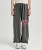 ADOREBELLE Pink Ribbon Jogger Pants - Charcoal