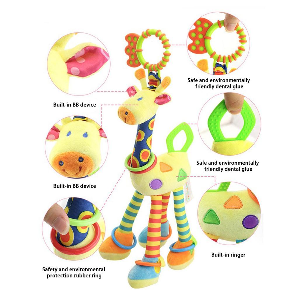 Baby Plush Cartoon Animal Toy For Crib Hanging Baby Carriage Hanging Soft