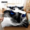 3D Cute Wolves Cat Dog Print Bedding Set Cute Duvet Quilt Cover Wild Animal Tribal Bed Cover With Pillowcases Custom Bed Linen