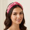 Nail Pearl Head Hoop Solid Color Baroque Headband Vintage Rhinestone Pearl Hairband  Adult