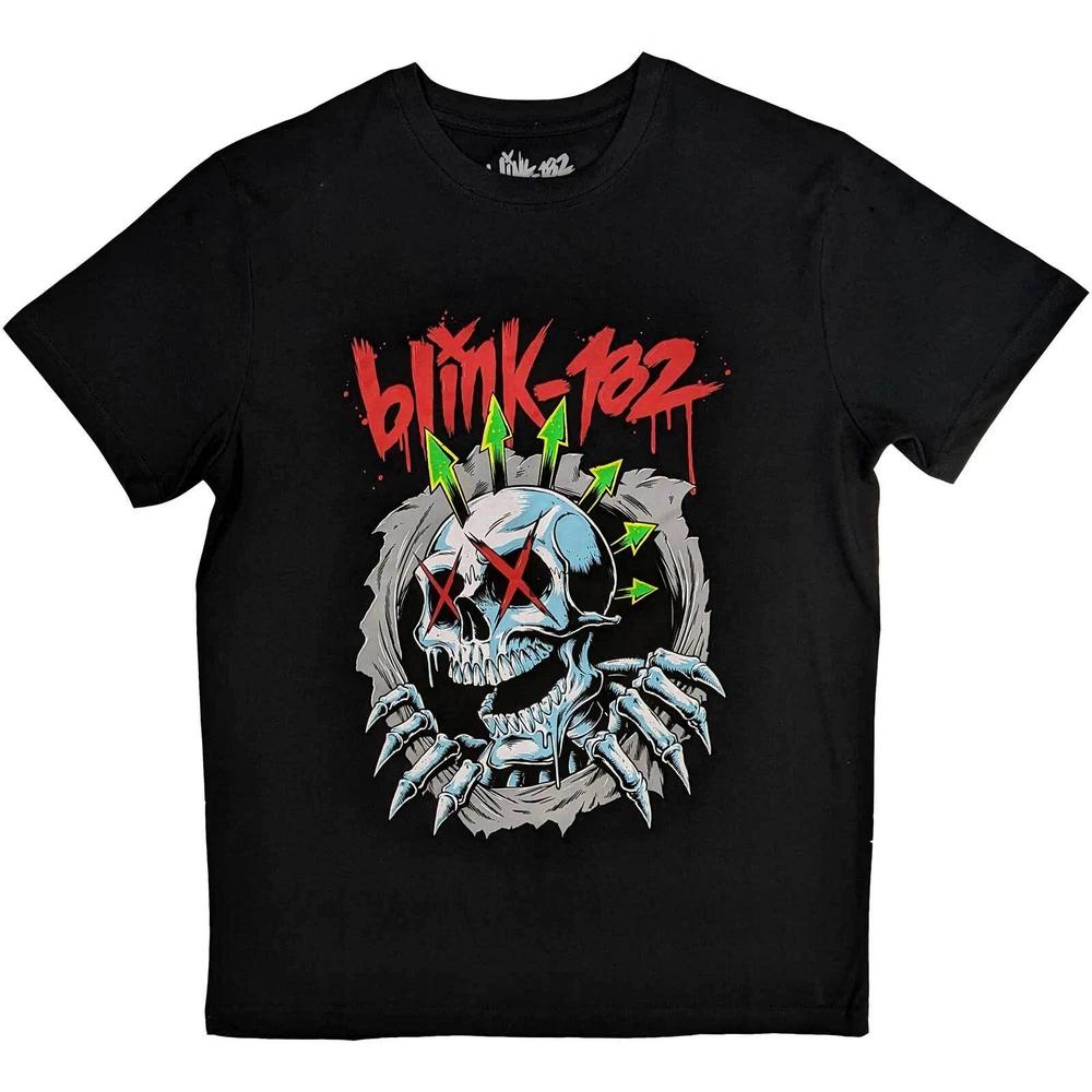 Blink 182 TShirt Six Arrow Skull Rock Official New Black S