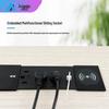 Office Desktop Sliding Cover USB Network Socket Power Strip