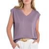 Women's Stretchy V Neck Short Sleeve Slim Fit Casual Basic Top T Shirt Soft Lightweight Fabric Comfortable Everyday Wear