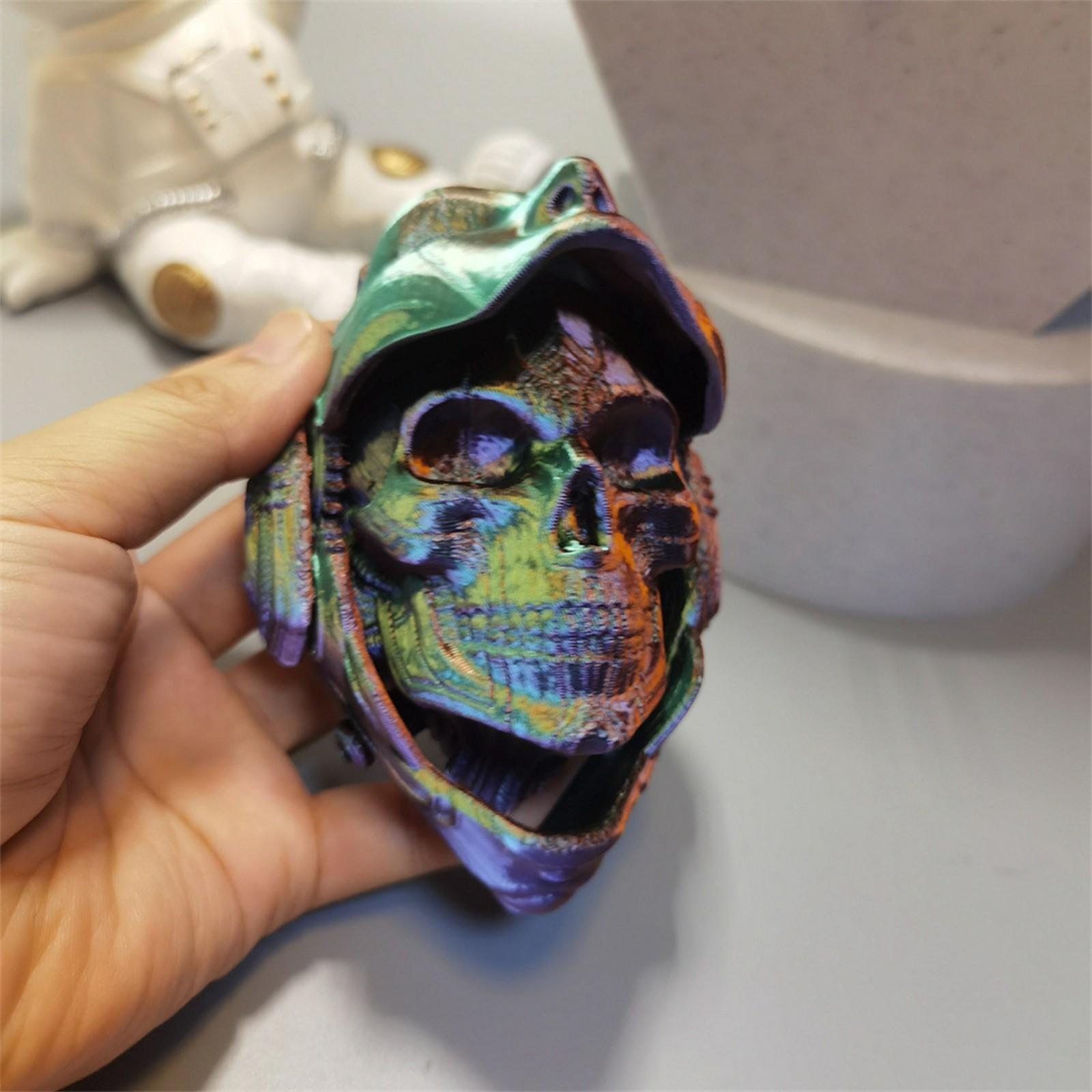 

3D-печатная подвижная маска рыцаря в маске скелета человека орнамент One Size