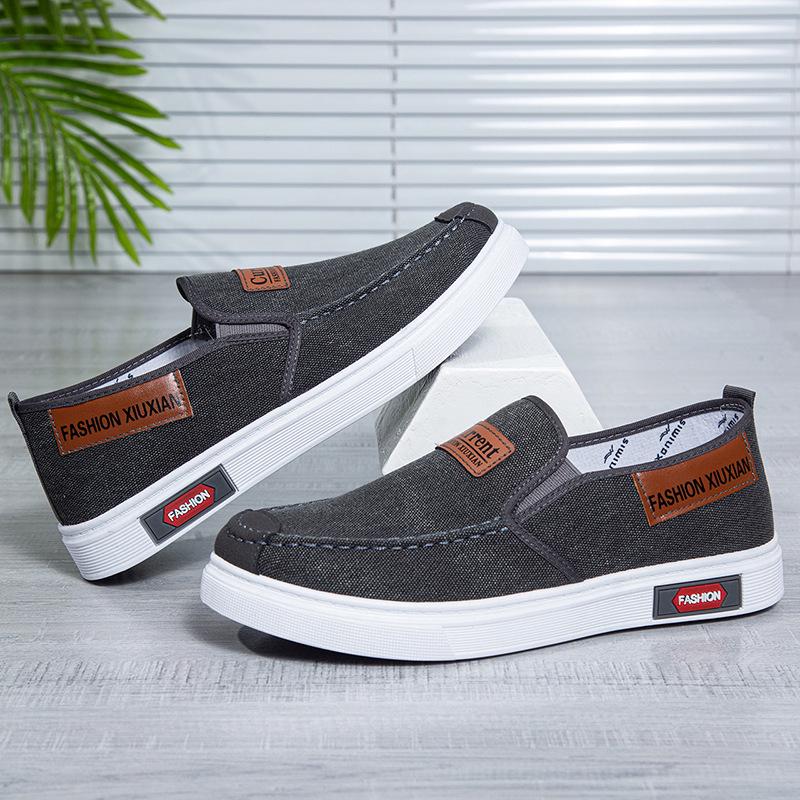 Men's Summer Breathable Slip-On Canvas Shoes - Trendy Casual Board Shoes