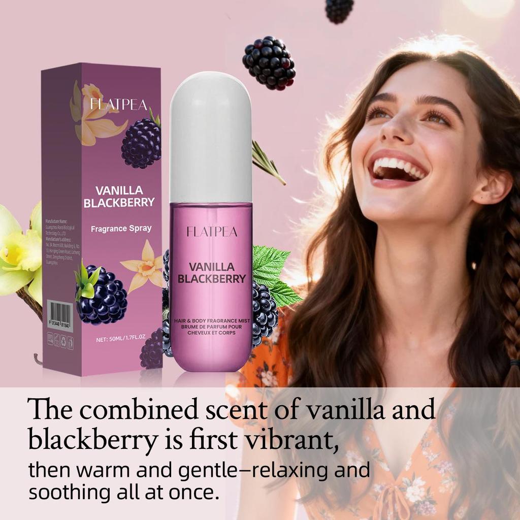 Vanilla Blackberry Hair Mist: Long-lasting Floral Fruity Fragrance Perfume